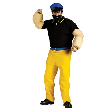 Adult Brutus Costume Popeye Cartoon Character Size STD