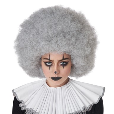 Adult Gray Jumbo Afro Wig for Clown Costume