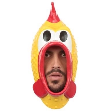 Adult Rubber Chicken Animal Mask