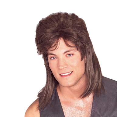 Brown Mullet Wig Halloween Costume and Accessories