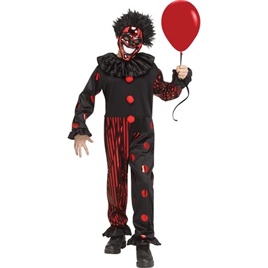 Chrome Clown Horror Circus Child Costume