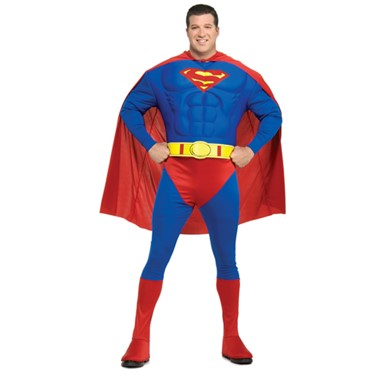 Deluxe Superman Muscle Mens Big & Tall Costume 46-52