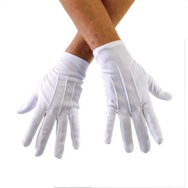 Deluxe Theatrical White Gloves Costume Accessory