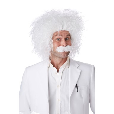 Genius Physicist Halloween Wig and Moustache