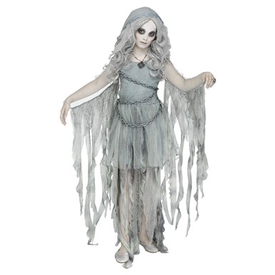 Girls Enchanted Ghost Gothic Halloween Costume