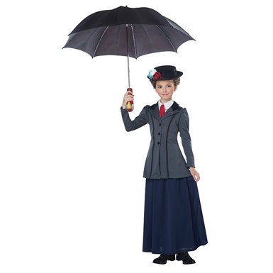 Girls English Nanny Mary Poppins Disney Costume
