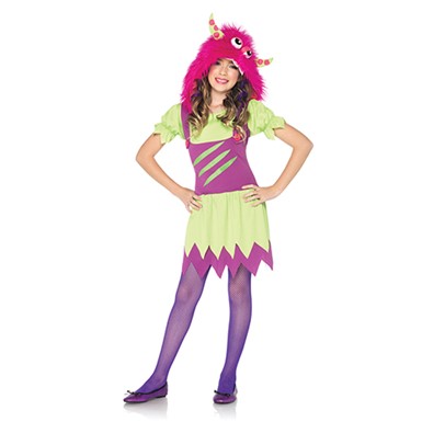 Girls Fuzzy Wanda Monster Halloween Kids Costume
