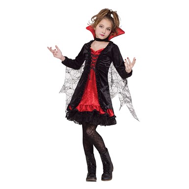 Girls Lace Vampiress Halloween Costume