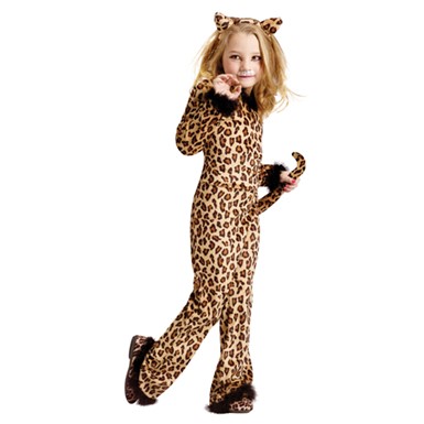 Girls Pretty Leopard Kitten Cat Halloween Costume