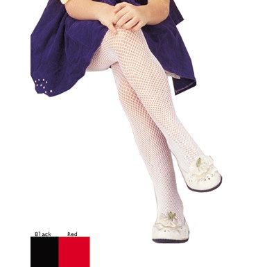 Girls Red Fishnet Stockings for Child Costumes