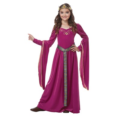 Girls Violet Medieval Princess Halloween Costume