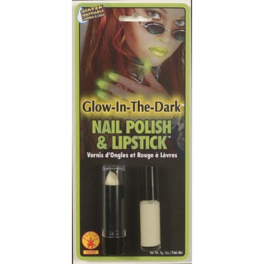 Glow in the Dark Lipstick and Nail Polish Halloween