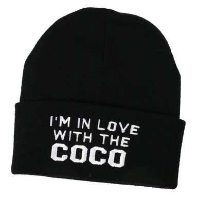 I'm In Love With The Coco Large Print Folded Beanie