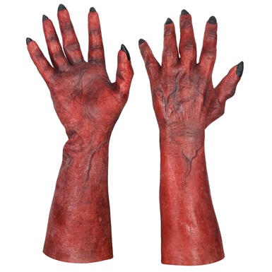 Lucifer Red Devil Hands Costume Acessory