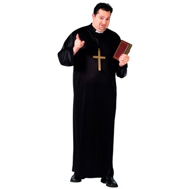 Mens Catholic Priest Costume - Big & Tall