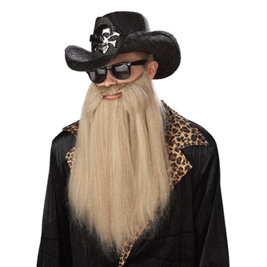 Mens Long Blonde Beard Halloween Costume Accessory