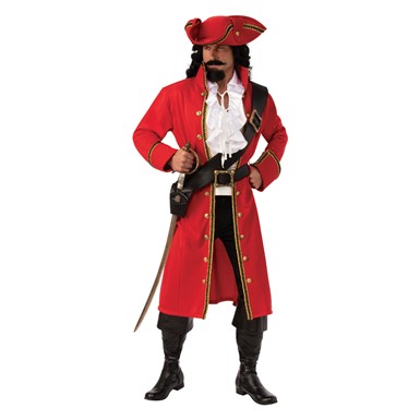 Mens Pirate Captain Hook Swashbuckler Costume