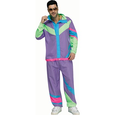 Mens Rockin' 80's Adult Track Suit Costume