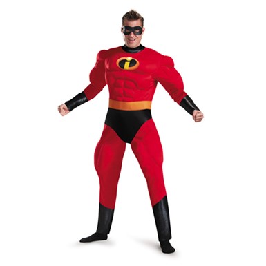 Mr. Incredible Deluxe Muscle Mens Costume 42-46 XL