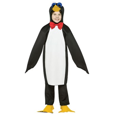 Penguin with Bow Tie Kids Halloween Costume size 7-10