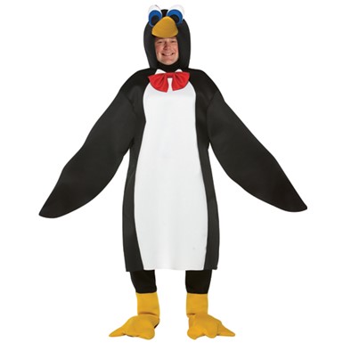 Penguin with Red Bow Tie Adult Plus Size Halloween Costume