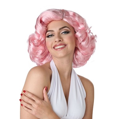 Pink Hollywood Glamour Starlet Adult Wig