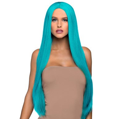 Reality TV Star 33" Center Part Turquoise Wig Accessory