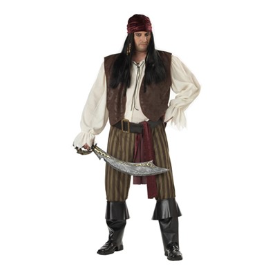 Rogue Pirate Adult Mens Big and Tall Halloween Costume 48-52