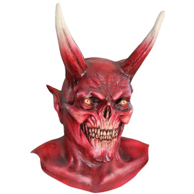 The Red Horned Devil Adult Halloween Costume Mask