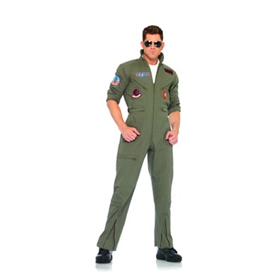 Top Gun Outfit Flight Suit Mens Halloween Costume