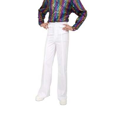 White Disco Adult Halloween Costume Pants