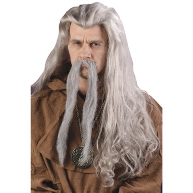 White Wizard Wig for Halloween Costume