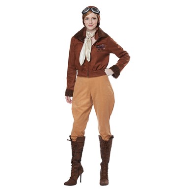 Womens Aviator Amelia Earhart Pilot Costume