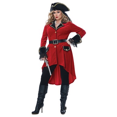Womens Plus Size High Seas Heroine Pirate Costume