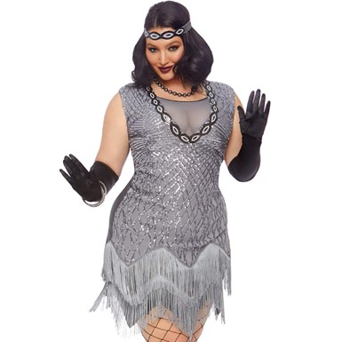 Womens Plus Size Roaring Roxy 20’s Halloween Costume