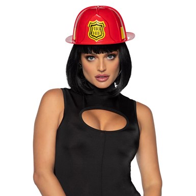 Womens Red Fireman Hat Costume Accessory