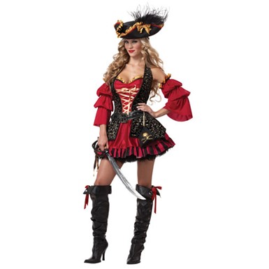 Womens Spanish Pirate Sexy Adult Halloween Costume