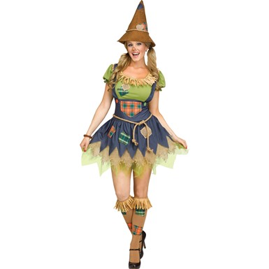 Womens Sweet Scarecrow Wizard of Oz Costume