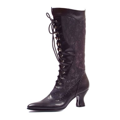 Womens Zip Knee High Boots - Black Footwear