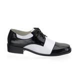 Mens 50's Black & White Gangster Halloween Shoes