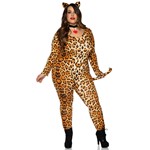 Sexy Wild Leopard Bodysuit Plus Size Womens Costume