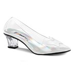Womens Crystal Clear Cinderella 2" Pump Shoes