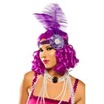 Womens Purple Flapper Halloween Wig