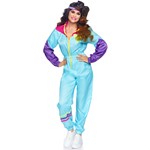 Womens Totally Awesome 80s Track Suit Costume
