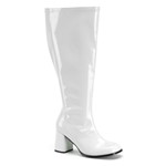 Womens White Wide Calf Halloween Gogo Boots