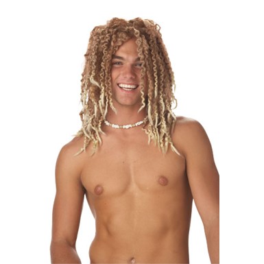 Adult Beach Bum Light Brown Wig for Halloween Costume