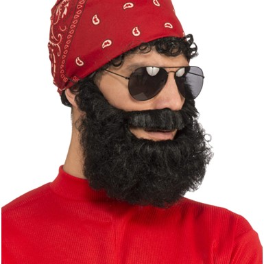 Adult Black Lumberjack Beard Costume Accessory