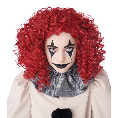 Adult Corkscrew Clown Curls Halloween Wig