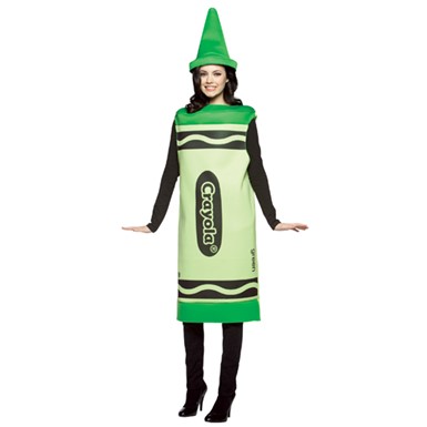 Adult Crayola Costume - Green Halloween Costume Crayon
