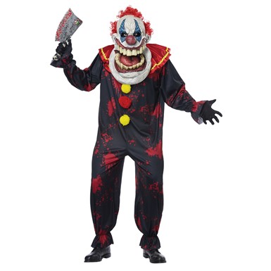 Adult Die Laughing Clown Big Mouth Halloween Costume